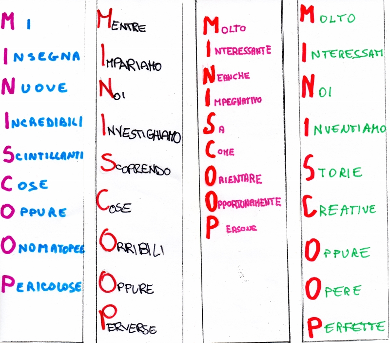 Giornalino Miniscoop Giochi Linguistici Gli Acrostici